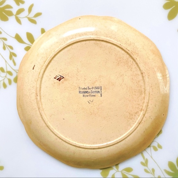 RARE 1900 Higgins & Seiter Rabbit Plate Choisy le Roi Antique Majolica Plate - Picture 7 of 13